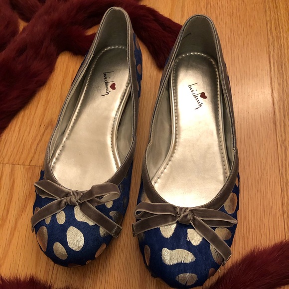 Blue and silver flats - Picture 3 of 4